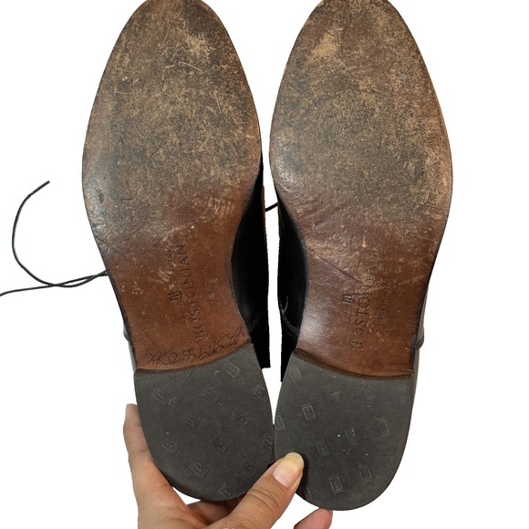 bostonian black leather dress shoes Vintage Cap Toe Oxford Shoes: Bostonian Dress Mens Size 8 Black Leather Cap Toe Oxford Made USA Lace Up bostonian shoes price